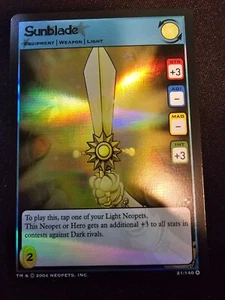 NEOPETS SUNBLADE HOLO FOIL BATTLE FOR MERIDELL SET 21/140 WOTC VINTAGE - Picture 1 of 1