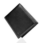 SERASAR Leather Wallet "Space" Men's Wallet Black & Brown with Box