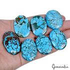 410 Ct Natural Blue Turquoise Mix Cab Loose Gemstone For Making Jewelry Lot 7Pcs