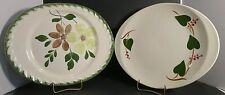 Vintage Blue Ridge Southern Pottery 2 Oval Platters Greenbriar & Stanhom Ivy - 