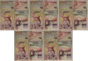 Bermuda - 5 pcs x 5 Dollars 2009 VF Pick 58a(2) - s. A/1 Lemberg-Zp - Picture 1 of 2
