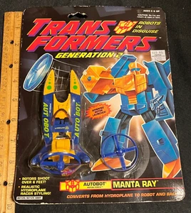 Figura de acción Hasbro Transformers Generation 2 Manta Ray 1993 nueva sellada AA C - Imagen 1 de 2