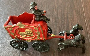 Vintage cast iron circus wagon with 2 horses and driver - Picture 1 of 19
