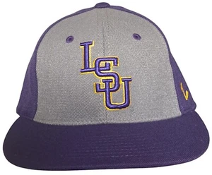 LSU Tigers Hat Cap by Zephyr NCAA  Stretch Fit Purple & Gray size Medium/Large - Picture 1 of 5