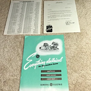 1949 GENERAL ELECTRIC, Everything Electrical for the Modern Home BROCHURE - Picture 1 of 15