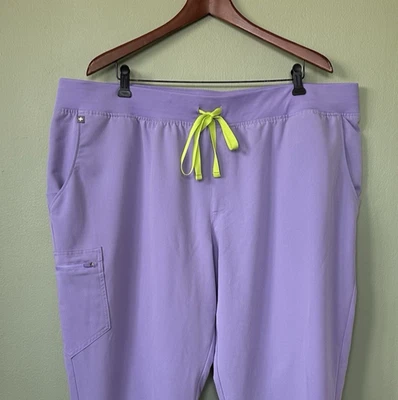 FIGS Technical Collection Zamora Jogger Pants Purple Green Scrubs Women's Sz 4XL - Image 1 of 4
