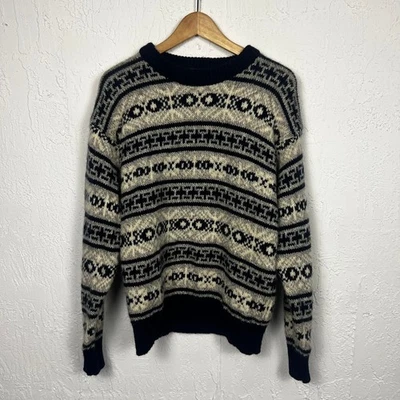 Suéter de Pescador Tejido Nórdico Eddie Bauer Años 80 De Colección Pequeño Exterior Gorp Foto 1 de 4