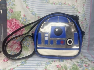 "Bolso Bandolera Star Wars Loungefly R2-D2 9x9"" Plateado Azul Droide Monedero"  - Imagen 1 de 9