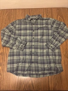 Camisa de franela Duluth Trading Co para hombre a cuadros sin esconder calce relajado - Imagen 1 de 10