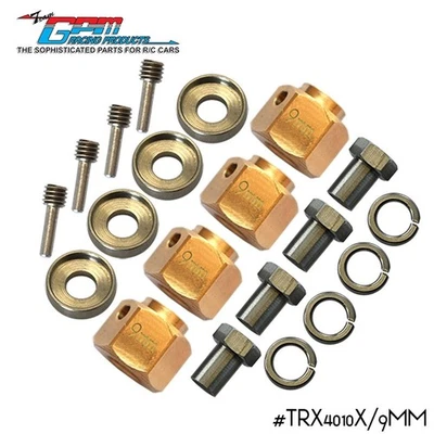 GPM Brass Wheel Hex Adapters 9mm For TRAXXAS 1/10 TRX4 - Image 1 of 4