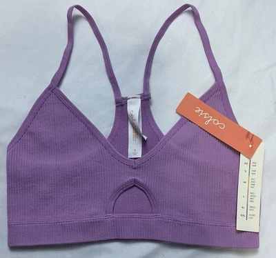 Colsie Purple Keyhole Sports Bra Bralette Size Small Soft And Comfy - Image 1 of 4