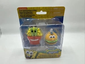 Bob Esponja Pantalones Cuadrados Krabby Patty & Krabby Fries Paquete de 2 Figuras Conjunto Comida DIVERTIDA - Imagen 1 de 2