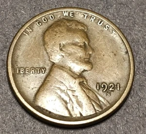 Centavo de trigo Lincoln 1921-S - Imagen 1 de 2