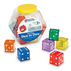 LEARNING RESOURCES Jumbo Dice In Dice Set Of 12 7699 - Picture 1 of 3