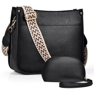 Crossbody Bags for Women Leather Hobo Purses Handbags 2pcs Wallet Set with Co... - Picture 1 of 7