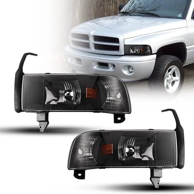Faros transparentes de repuesto para Dodge Ram 1500 2500 3500 1994-2001 Foto 1 de 4