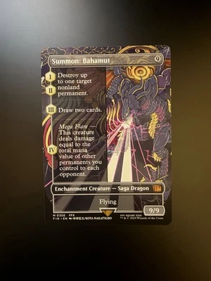 MTG Final Fantasy English Summon: Bahamut Borderless 0356 Non-Foil - Image 1 of 2
