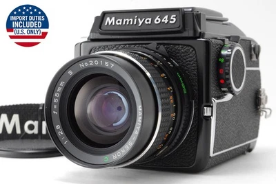 【Near MINT】　Mamiya M645 Waist Level Finder Sekor C 55mm f2.8 S Lens From JAPAN - Image 1 of 4