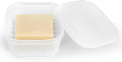Leakproof Soap Dish with Lid Shatterproof Bathroom Holder - Image 1 of 2