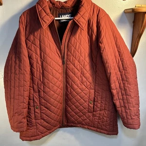 Lands End Jacket Womens 1X (16w-18w) Burnt Red Primaloft Quilted Packable S129 - Picture 1 of 5