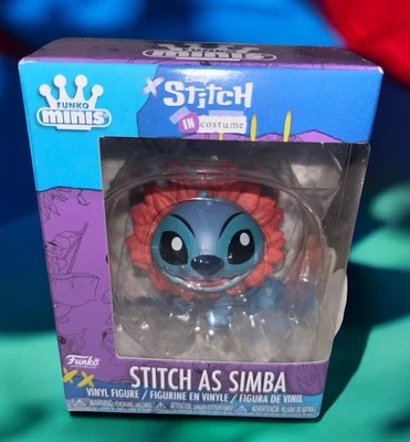 Funko Minis Disney Stitch In Costume As Simba Lion King  2”  Vinyl Figure New - Image 1 of 4