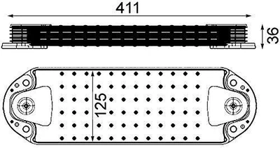 Mahle Ölkühler Motoröl für Renault Trucks Kerax Scania R II Volvo B9 B11 FH12 - Image 1 of 2