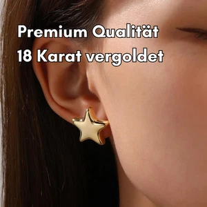Self Love Club® Stern Ohrringe 18K vergoldet Edelstahl Ohrstecker Gold Damen - Bild 1 von 6