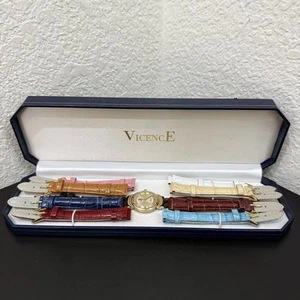 Vicence Milor Italy 14K 585 Gold Uhr mit Diamant Wechselarmbändern LESEN! - Bild 1 von 24