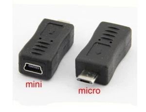 ADATTATORE MICRO USB MASCHIO A MINI USB FEMMINA connettore convertitore cavo pc - Afbeelding 1 van 1