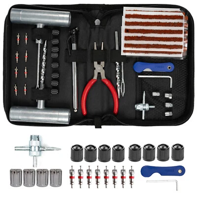 Tire Repair Kit Plug Car Truck Motorcycle Home DIY Flat Puncture Patch Tool Set - Image 1 of 4