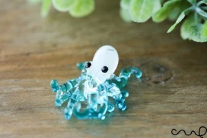 Hecho a mano Vidrio Turquesa Pequeño Pulpo Brillo Terrario Decoración del Hogar Adorno Regalo - Imagen 1 de 6