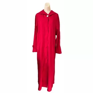 Forecaster Boston Medium Rain Coat Red Hood Union Made USA Mid Century Vintage - Picture 1 of 8