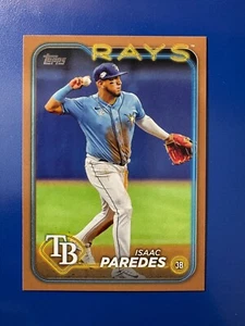 2024 Topps Gold Parallel Isaac Paredes RC #392 Rays 2010/2024 - Picture 1 of 2