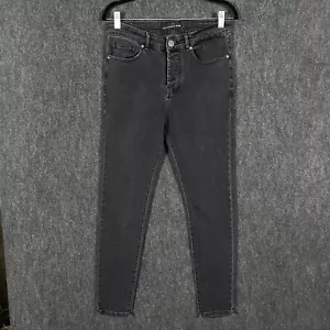 Alexander McQueen MCQ Mens W31 L34 Skinny Jeans Black Denim Button Fly Edgy - Picture 1 of 13