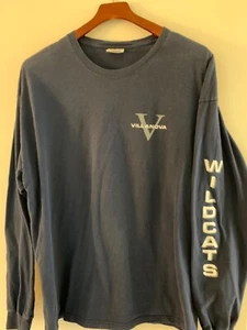 Villanova Wildcats Hanes Beefy-T Long Sleeve T-Shirt Navy Unisex Xlg/SURGERY $$$ - Picture 1 of 3