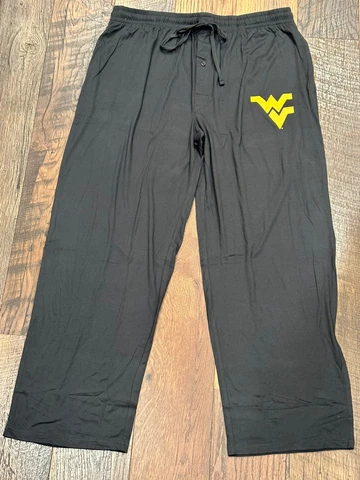 West Virginia Mountaineers Chrome Gray Lounge Sleep Pants / New Cover