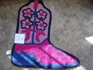 COWBOY BOOT AREA RUG, NEW WITH TAGS. 29x33,made in INDIA. - Picture 1 of 6