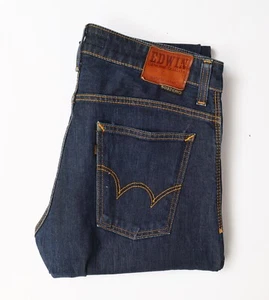 Edwin men's 503 Zero blue denim slim fit jeans size 33 - Picture 1 of 12