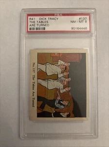 1937 R41 Dick Tracy THE TABLES ARE TURN #137 PSA 8 LOW POP !!! Makellos! - Bild 1 von 2
