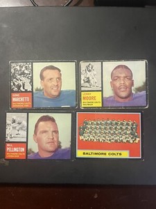 1962 Football Lot/Partial Set of 154/176 Different HOFers SP's Stars