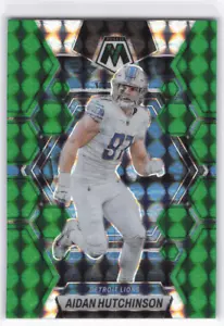 2023 Panini Mosaic Aidan Hutchinson Green Prizm Lions #189 - Picture 1 of 2