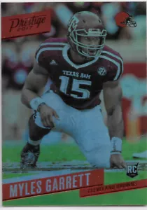 MYLES GARRETT 2017 PANINI PRESTIGE RED ROOKIE RC SP PARALLEL RARE BROWNS - Bild 1 von 1