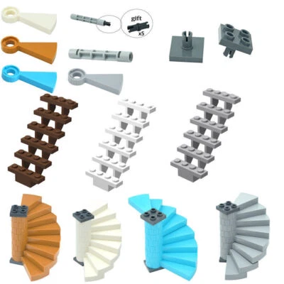 For Lego Stairs 7x4x6 Straight Open Staircase 40243 Spiral Step Stair Assembly - Image 1 of 4