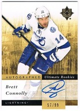 2011-12 ULTIMATE COLLECTION ROOKIE AUTOGRAPH #144 BRETT CONNOLLY /99 !!