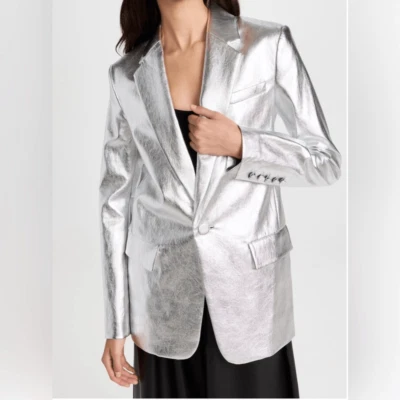 A.L.C Dakota Jacket Metallic silver size 2 NWT - Image 1 of 4