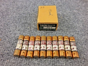 Caja de (10) fusibles rectificadores Bussmann KAW 25 Tron KAW-25 KAW25 sin usar - Imagen 1 de 3