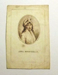 Stipple Engraving Anna Morichelli Portrait Giacomo Zatta  After Trussarelli  - Picture 1 of 5