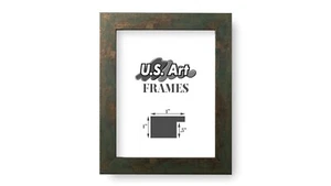 US Art Frames 1" Flat Seaweed Green Gold MDF Picture Poster Frame, CS2 - Picture 1 of 6