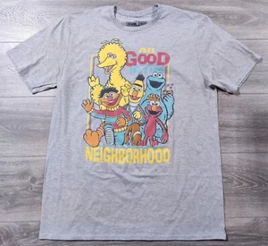 Camisa Calle Sésamo Adulto Grande 42-44 Gris Manga Corta Todo Buen Gráfico Camiseta Hombres - Imagen 1 de 6