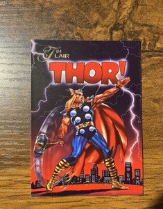 Marvel Comics 1994 Flair Card -- #4 Origin of Thor God of Thunder!